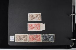 Three folders of mint and used GB stamps KEVII to QEII (mint decimals in gutter pairs to 1989)