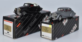 Two Western Models 1:43 scale diecast model vehicles 1949 Jaguar MK 5 (Half Roof) WMS41Z and 1949