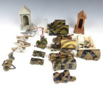 A collection of Dinky Toys, Tootsietoy and similar diecast model military vehicles and accessories
