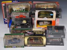 Twenty Corgi diecast model vehicles including Inspector Morse, Buster, Tramlines, Original Omnibus