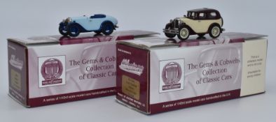 Two Milestone Miniatures Gems & Cobwebs Collection diecast model vehicles Swallow 2 Seater Two