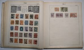 The Triumph stamp album containing a collection of mint and used GB and world stamps