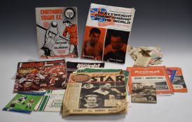 A collection of football and sporting related ephemera including programmes from the 1950's onwards,