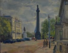David-Louis Ghilchick (1892-1974) oil on canvas 'Duke of York's statue and Anthenaeum Club', London,