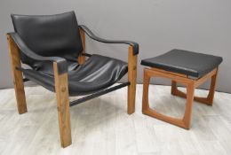 Arkana, Falkirk, Scotland retro Safari chair designed by Maurice Burke, together with a G Plan