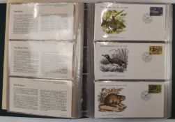 The official collection of 105 World Wildlife first day covers, in a green album