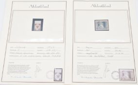 Two German States stamps (Lubeck SG3 unused & Bavaria SG151 LMM) with 1983 German Borek