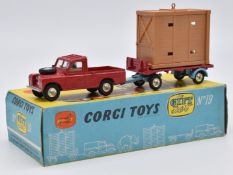 Corgi Toys diecast model Gift Set 19 Chipperfields Land-Rover With Elephant And Cage On Trailer with