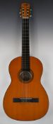 Francisco Esteve six string Classical guitar, with maker's internal label and retailer's label to