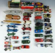 Over 40 Corgi Toys, Crescent and similar diecast model vehicles including Land Speed Record 1925