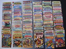 One-hundred-and-thirty-nine bronze age Marvel comics, titles include Nick Fury, Captain America, Ms.