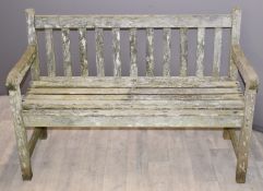 Teak garden seat / bench, W122 x D54 x H84cm