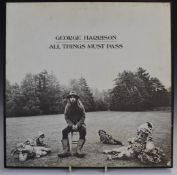 George Harrison - All Things Must Pass (ISTCH639) records appear EX, unused poster, three inners,
