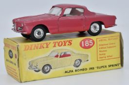 Dinky Toys diecast model Alfa Romeo 1900 'Super Sprint' with red body and grey interior, 185, in