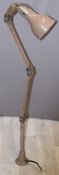 Large industrial Anglepoise style lamp marked Mek-Elek