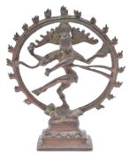 Eastern Hindu bronze depicting Shiva Lord of the dance (Nataraja), 22cm tall