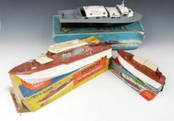 Three battery operated model boats to Tri-ang Derwent Electric 14