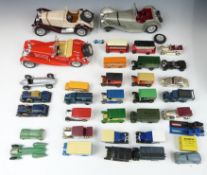 Thirty-five Tootsietoy, Burago and similar diecast model vehicles together with a set of Dinky
