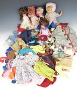 Four Mattel, Playmates and similar soft plastic dolls together with a collection of doll's
