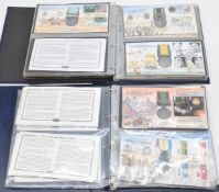 Two folders containing a collection of GB Benham Medal covers (27)