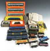 A collection of Hornby, Graham Farish and similar 00 gauge model railway locomotives, coaches,