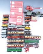 A collection of Hornby Dublo 00 gauge model railway coaches, wagons, vans, points and accessories,