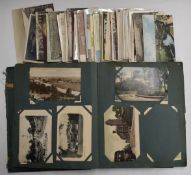 Approximately 250 postcards contained in an Edwardian album with San Francisco Earthquake cards