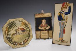 Three Victorian cut paper or card games or animated figures, including Mouse Hall, a picture of a