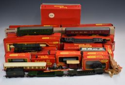 Twenty-eight Hornby, Tri-ang, Wrenn and similar 00 gauge model railway locomotives, coaches,