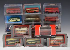Seventeen Corgi Original Omnibus Company (OOC) 1:76 scale diecast model buses and coaches, all in