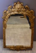 Royalcore style gilt framed mirror, 74 x 43cm