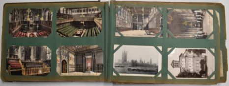 Approximately 310 postcards in an Edwardian album including Cowbridge, Gloucestershire scenes,