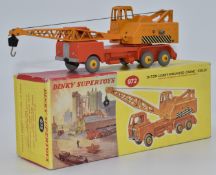 Dinky Supertoys diecast model 20-Ton Lorry-Mounted Crane 'Coles' with orange lorry, yellow crane and