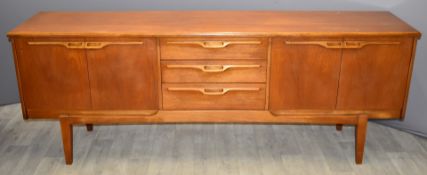 G plan or similar retro / mid century modern sideboard, fitted three drawers flanked by cupboards,