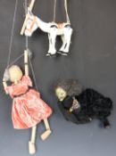 Three marionette puppets including Muffin the Mule.