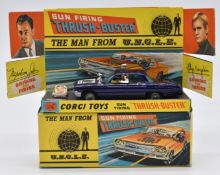 Corgi Toys diecast model The Man From UNCLE Gun Firing 'Thrush Buster' with purple body, lemon