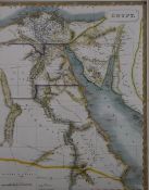 Sidney Hall map of Egypt, dated 1829 to lower margin, 51 x 41cm