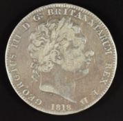 George III 1818 silver crown, Seaby 3787