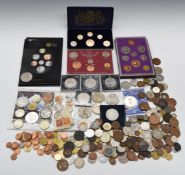 An amateur collection of UK and overseas coinage, Queen Victoria onwards, some silver content