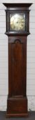 Edward Gibbons, Goldthornhill brass faced oak longcase clock with single finger dial, striking on