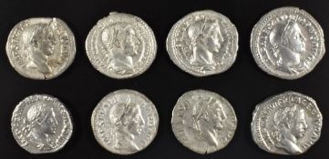 Roman Imperial coinage The Severan Dynasty AD193-235 Severus Alexander eight silver Denarius,