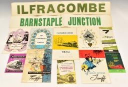 Cornwall and Devon interest British Railways literature comprising Golden Hind inaugural run, two