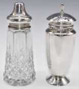 George VI hallmarked silver sugar caster, Birmingham 1945, maker Charles S Green & Co Ltd, height