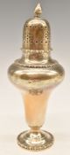 Edward VII hallmarked silver sugar caster of Art Nouveau form, Sheffield 1910, maker Martin,