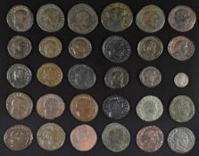 Roman Imperial coinage The Tetrachy AD285-307 Maximinus II and Maxentius bronze coinage, diameter