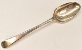 Georgian bottom hallmarked silver Old English pattern table spoon, London 1770, maker Thomas &