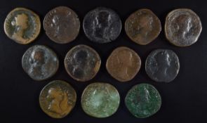 Roman Imperial coinage The Antonines AD138-193 Faustina Junior twelve various bronze coins