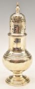George V hallmarked silver sugar sifter, Birmingham 1926, maker Adie Brothers Ltd, height 17.5cm,