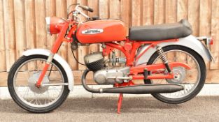 Aermacchi Harley Davidson 125cc Rapido motorbike, restored by the vendor for display in his home,