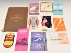 Southern Region British Railways and earlier booklets comprising Night Ferry bilingual brochure,